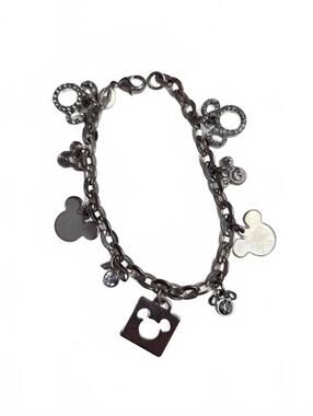 Disney Silver Tone Mickey Mouse Charm Bracelet